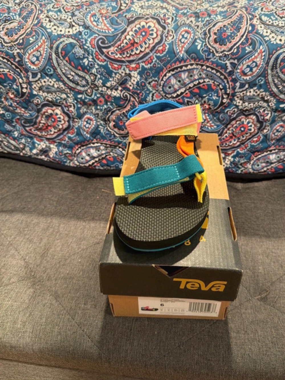Teva womens Multicolor Adjustable Sandals - Pink, Blue & Yellow